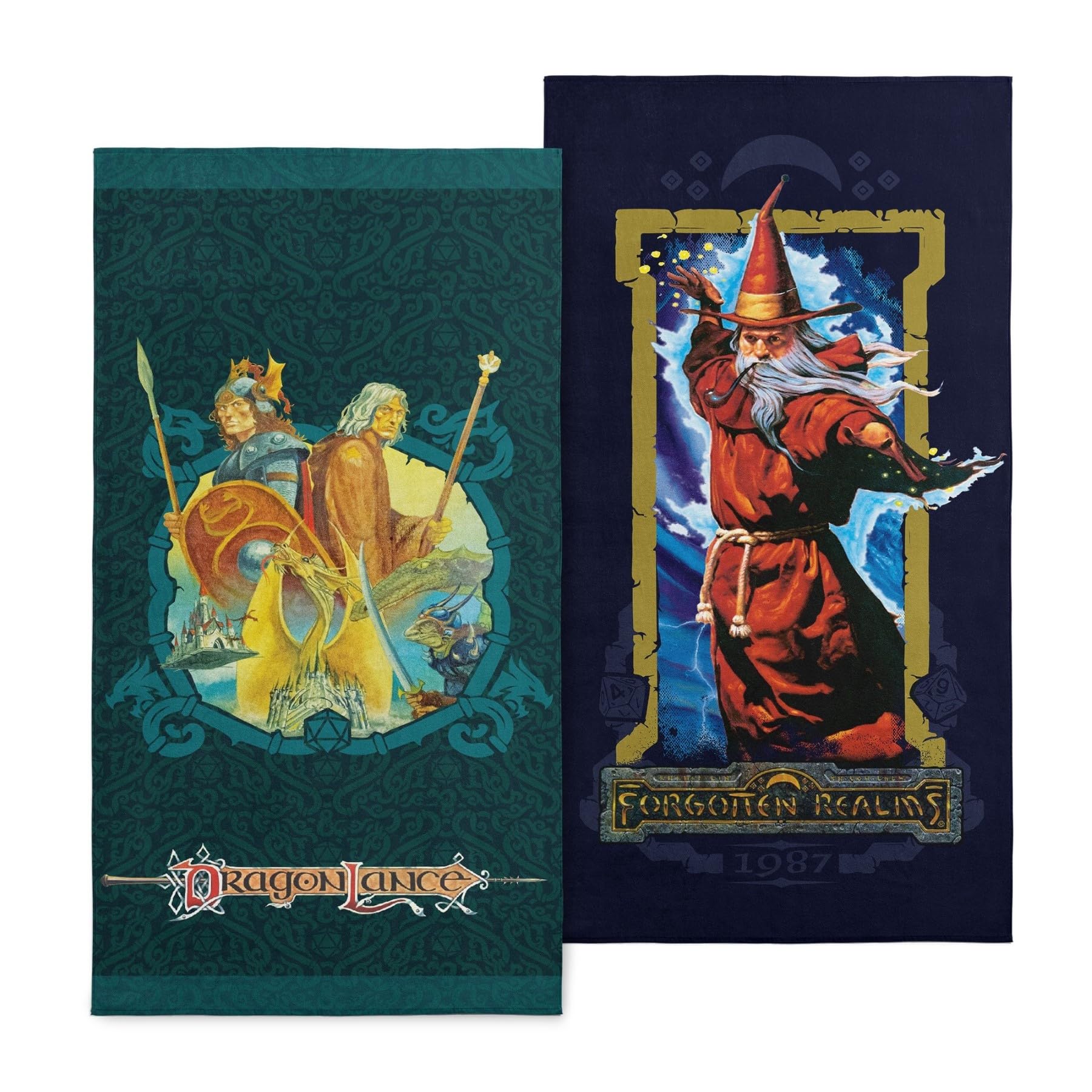 Northwest Dungeons & Dragons Beach Towel 2-Pack, Lance Wizard Realms, 30" x 60"
