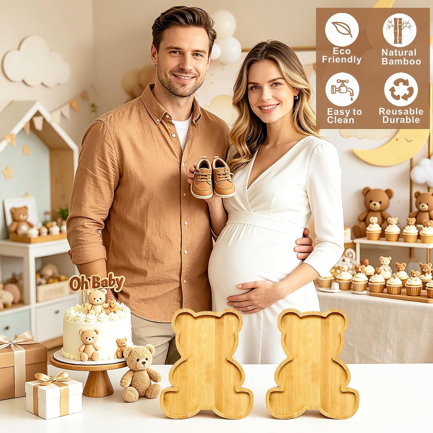 Bear Charcuterie Board Beary Gender Reveal Baby Shower Party Decorations