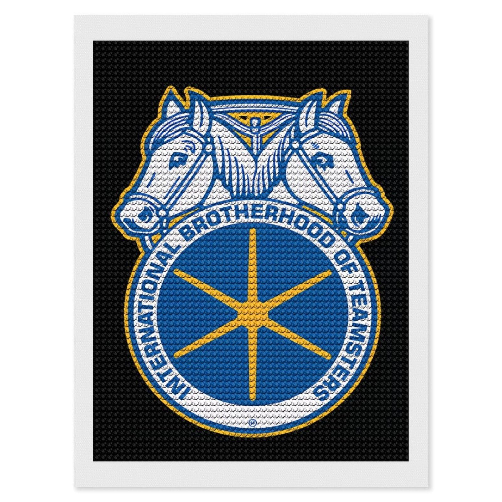 Nclqvjxzkhw Style Teamsters Flag Diamond Art Painting For Adult Round Diamonds Pictures Arts Crafts Home Wall Decor 12"X16"