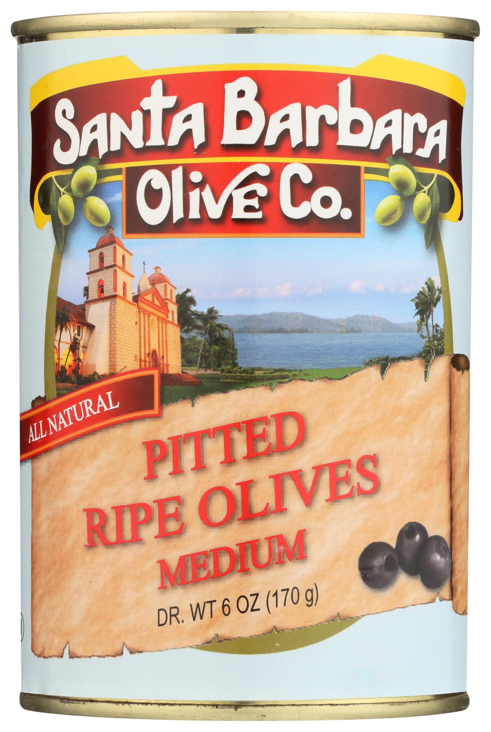 Santa Barbara Olive Co. Black Medium Pitted Olives - 6 oz
