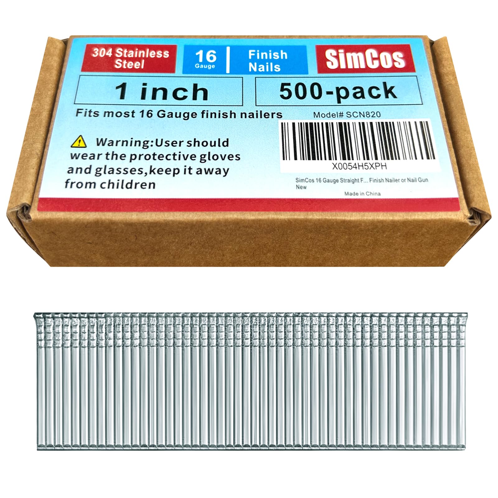 Stainless Steel Finish Nails - 1000 Pack -13
