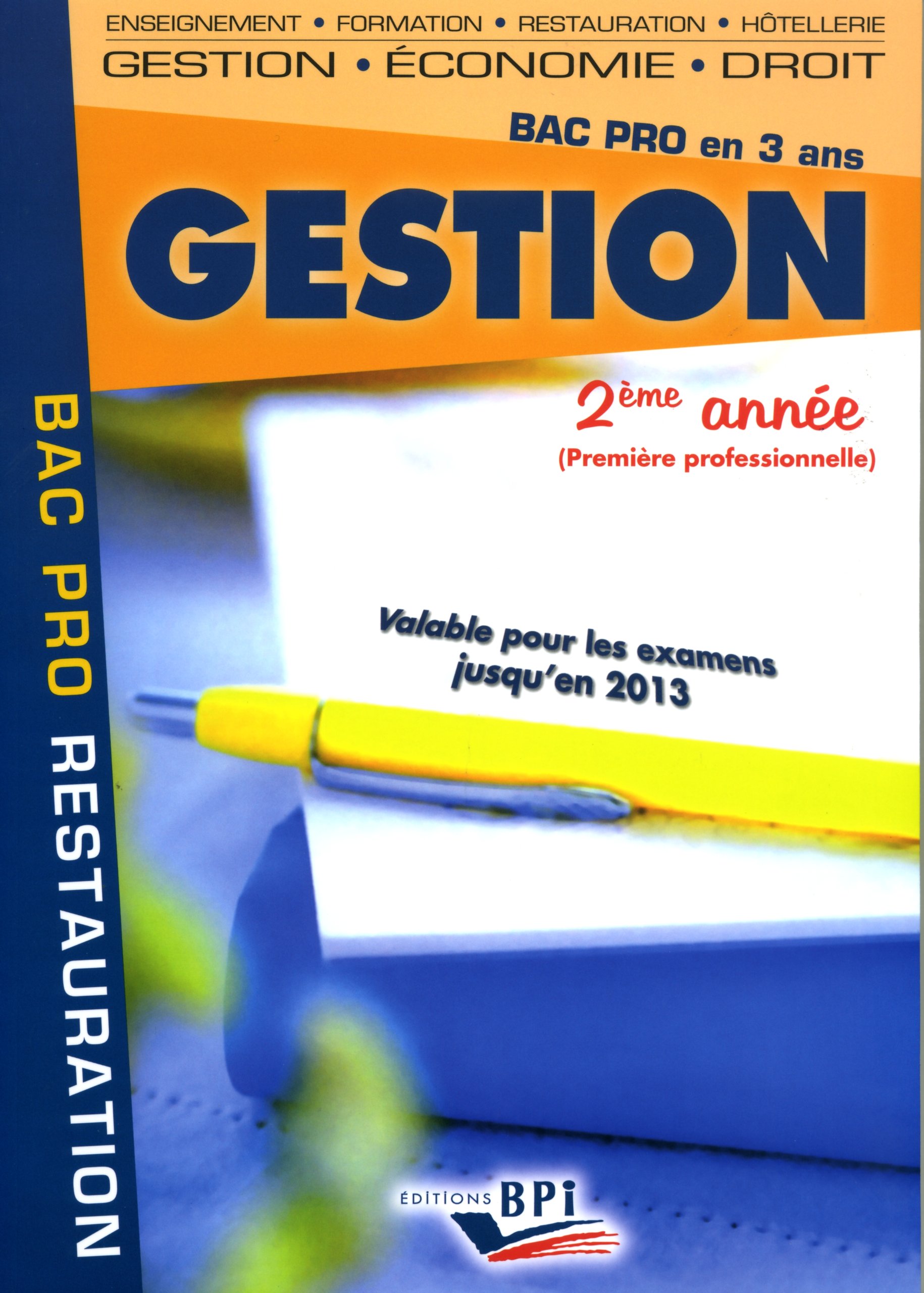 Gestion 2ème année: Bac Pro en 3 ans