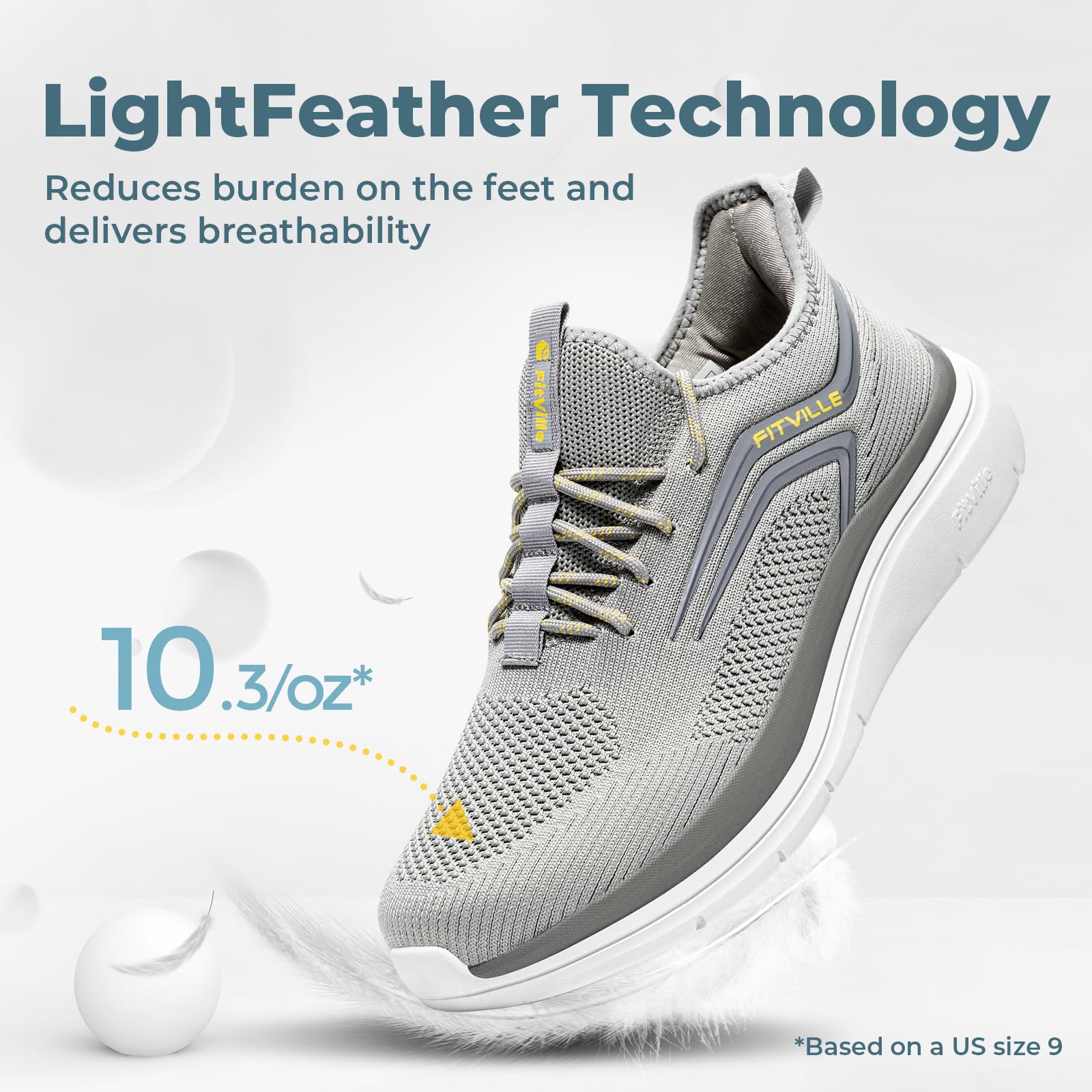 FitVille Scarpe da Corsa con Piedi Larghi Uomo Sneakers Extra Large Scarpe Ginnastica Leggero per Correre Jogging