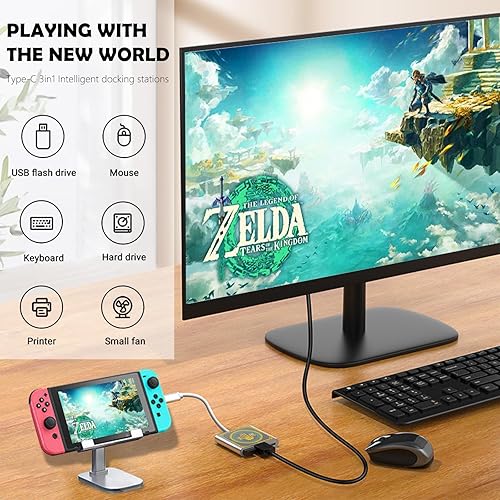 Miniatura 4 de Switch Docking Station for Nintendo Switch,Portable Switch Dock with HDMI TV USB 3.0 Port and USB C for with Nintendo Switch OLEDSteam DeckMacBook