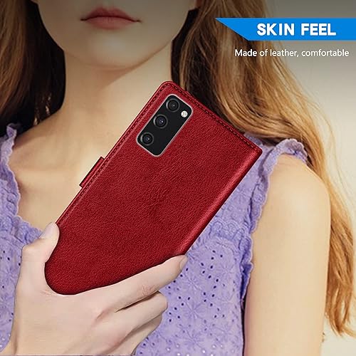 Miniatura 6 de ZZXX Funda tipo cartera para Samsung Galaxy S20 FE con bloqueo RFID, ranura para tarjetas, función atril, cierre magnético, funda protectora de