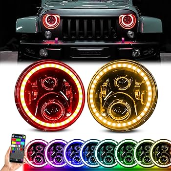 Amazon | YEEGO DIRECT 7インチ LED ヘッドライト Jee-p