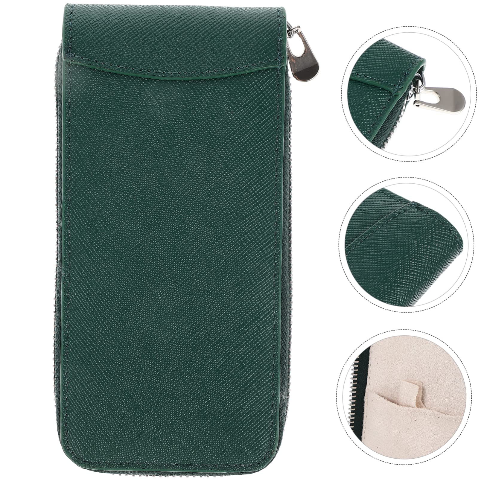 SHERCHPRY 4kawałki Torba Zegarek Ze Skóry Bydlęcej Elegancka Torba Podróżna Zegarki Pojemny Organizer Biżuterię Idealna Do Użytku Zewnątrz i Podróży