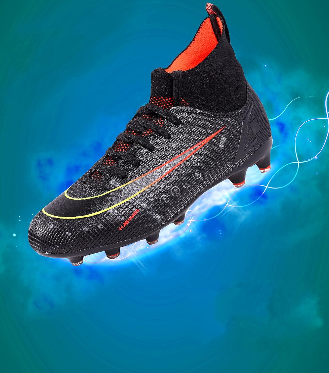 Miniatura 7 de Jugafu Botas de fútbol para hombre, zapatos de fútbol unisex para entrenamiento al aire libre e interior