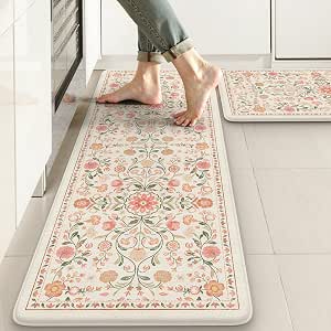 KIMODE Anti-Fatigue Kitchen Floor Mats, Set of 2