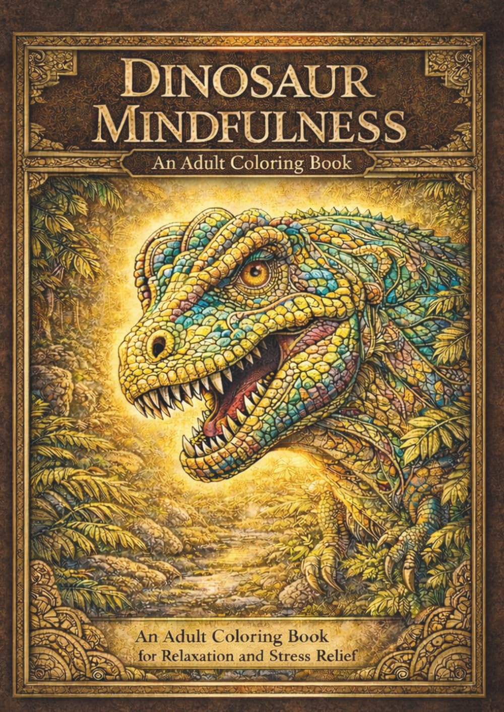 Dinosaur Mindfulness Colouring Book: Relaxing Prehistoric Scenes for Stress Relief