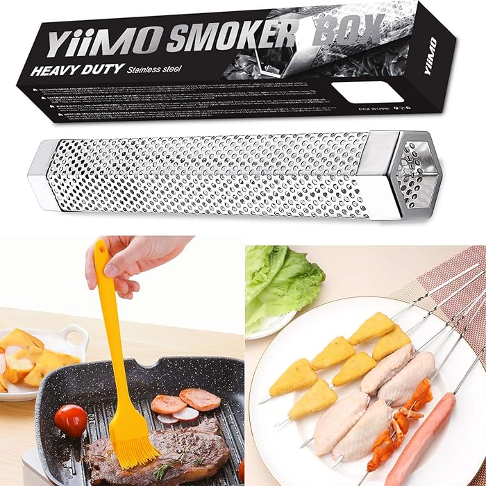 Buy Smoke Tube for Pellets, YiiMO 12'' Pellet Smoker Up to 6Hrs of Cold