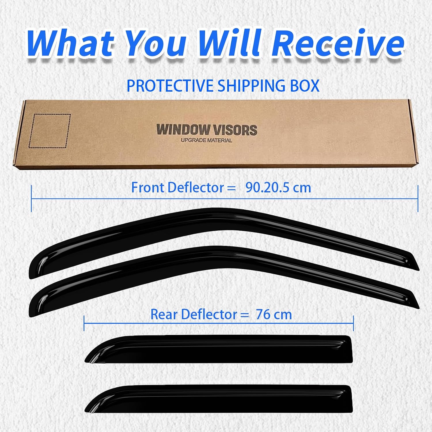 Window Rain Guards fit 1998-2017 Ford Expedition Lincoln Navigator 4PC Side Wind Deflector Visors Shade Vent