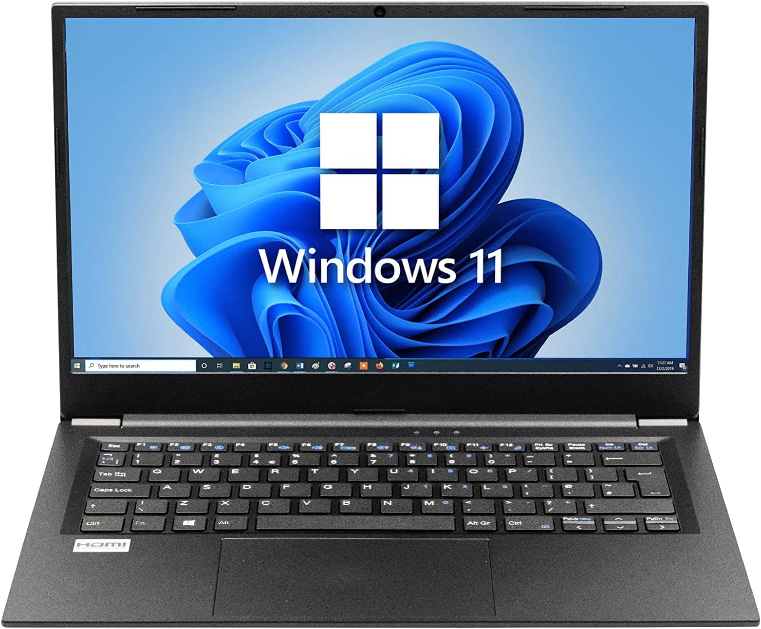 14" Win 11 Pro, Clevo Style Note Laptop, Intel Celeron Quad Core N4120, (1920 x 1080) 128SSD M2, 8 GB DDR4 RAM, Full HD, HDMI, Webcam, WIFI, Lightweight Sleek Metal Casing