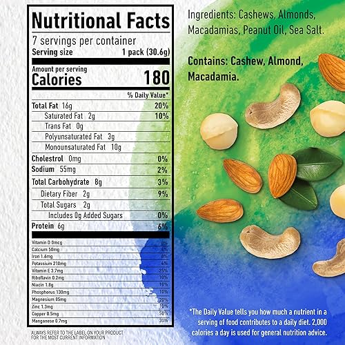 Miniatura 3 de Paquete de Planters Nut-rition Heart Healthy Mix con nueces, caja de 7.5 onzas + mezcla de nueces saludables PLANTERS NUT-rition, con anacardos,