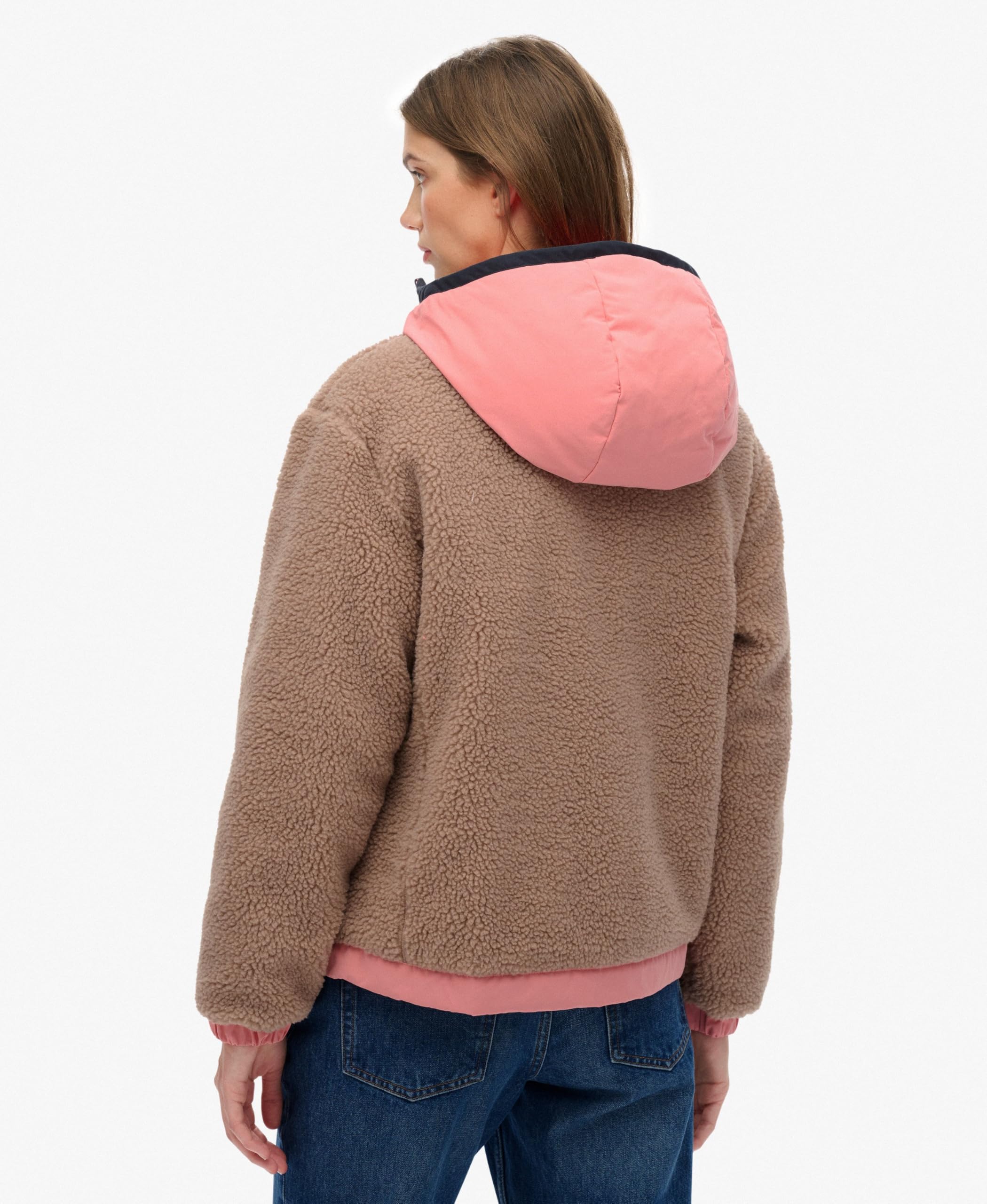 Superdry Damen Vintage Sherpa Fleece Jacke