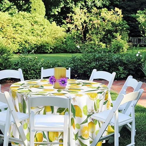 Miniatura 75 de Mantel redondo bohemio de 60 pulgadas, mantel circular bohemio, resistente a las manchas, repelente al agua y sin arrugas, coloridos manteles Mantel