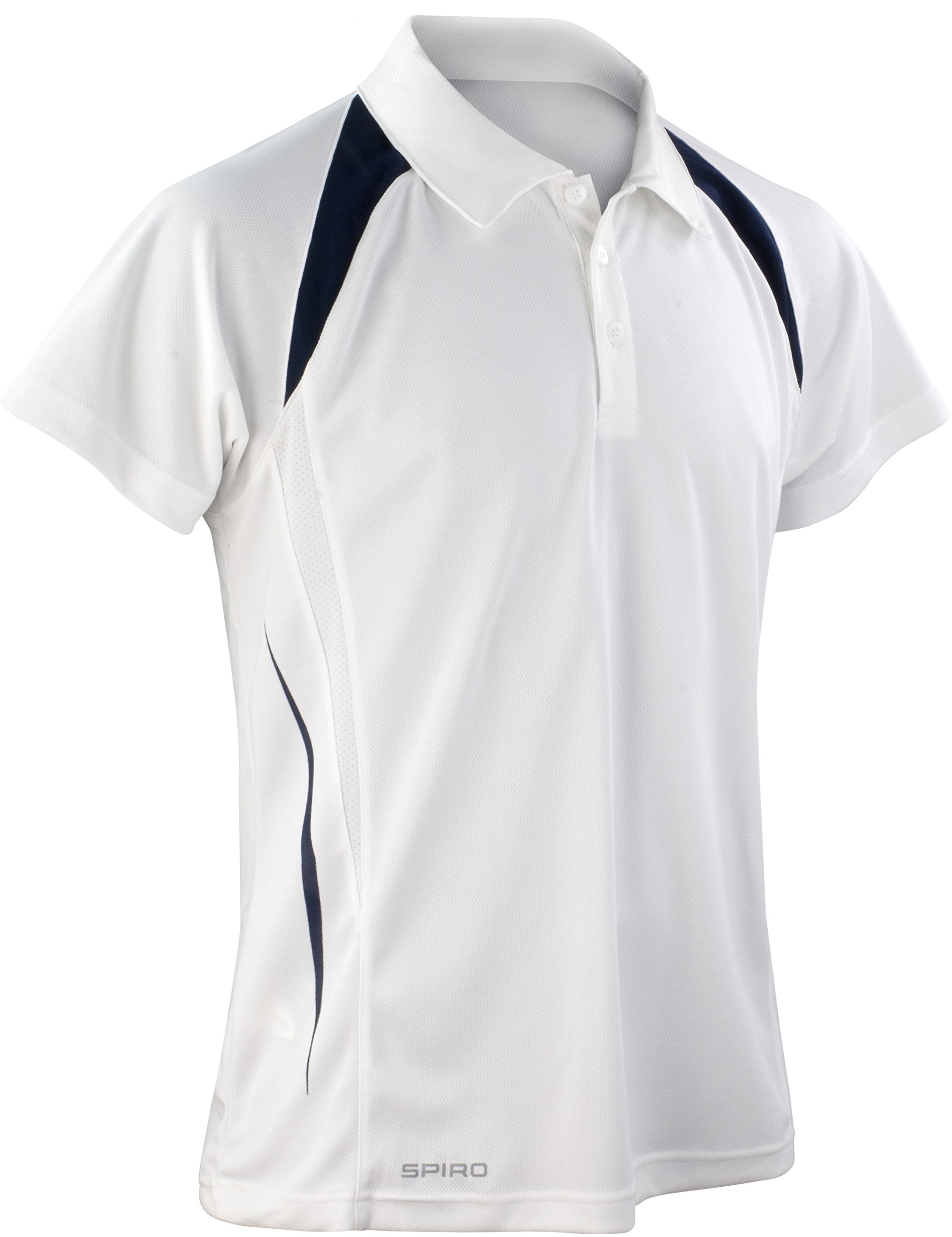 Spiro team spirit polo (White/ Navy, 3XL)