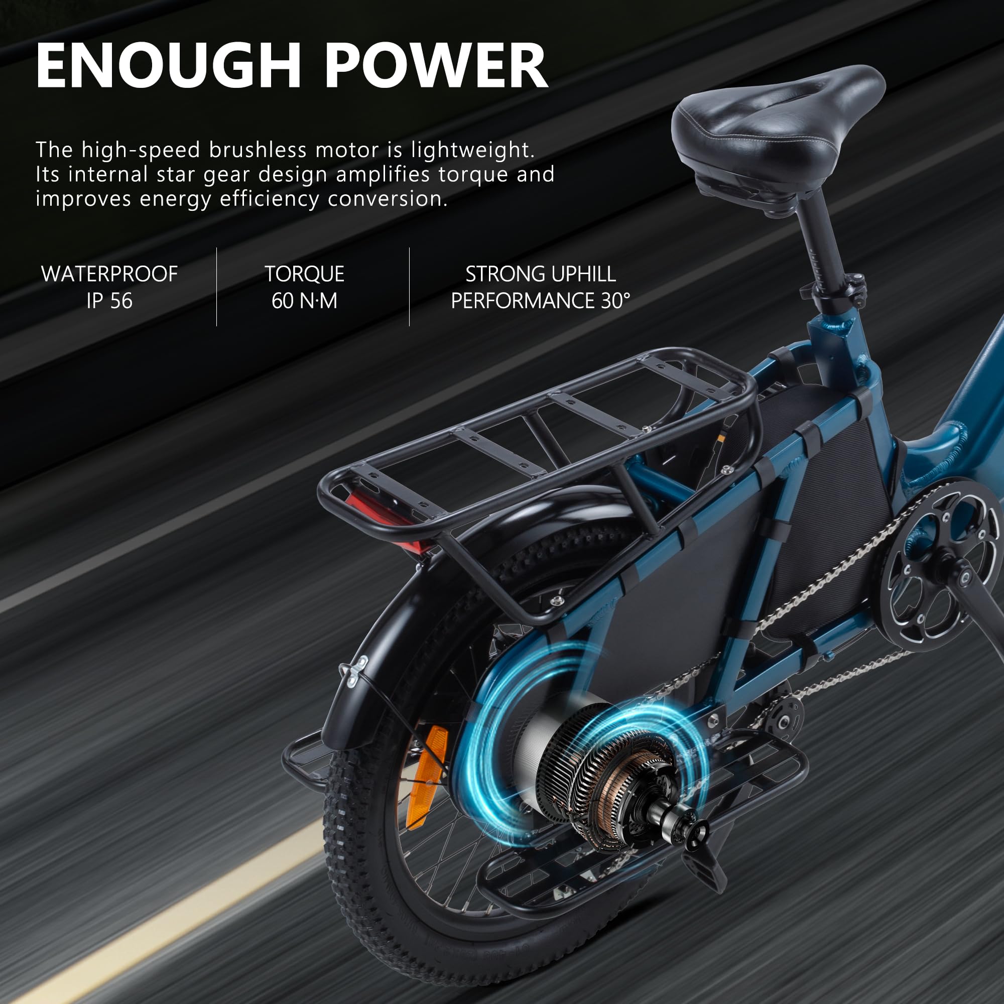 Velo Electrique pour Adultes, Freins à Disque Hydrauliques, VéLo électrique avec 48v 20ah Batterie Amovible, Cargo Ebike 25km/H Ebike