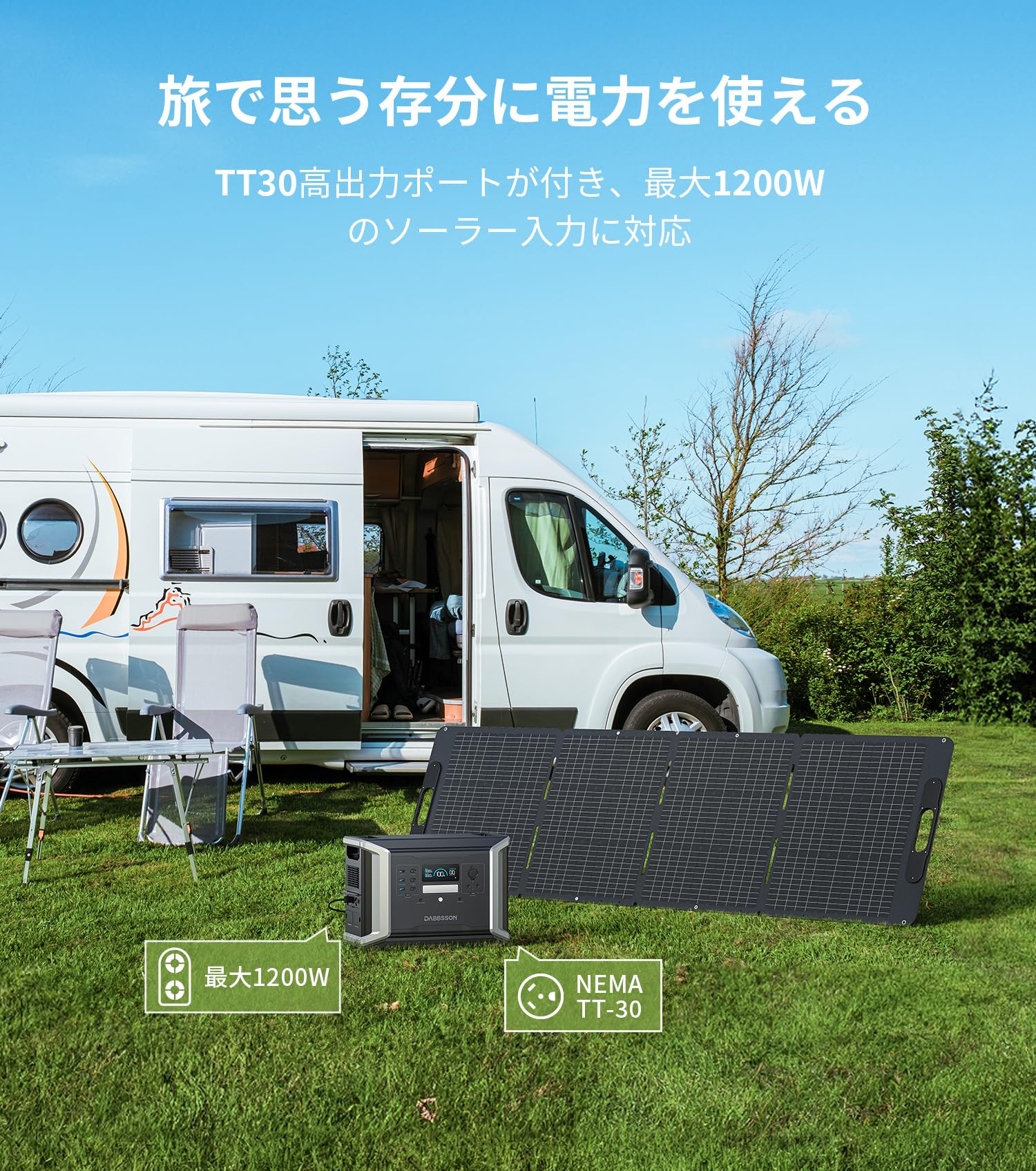 Amazon.co.jp: Dabbsson ポータブル電源 DBS1400Pro+420Wソーラー