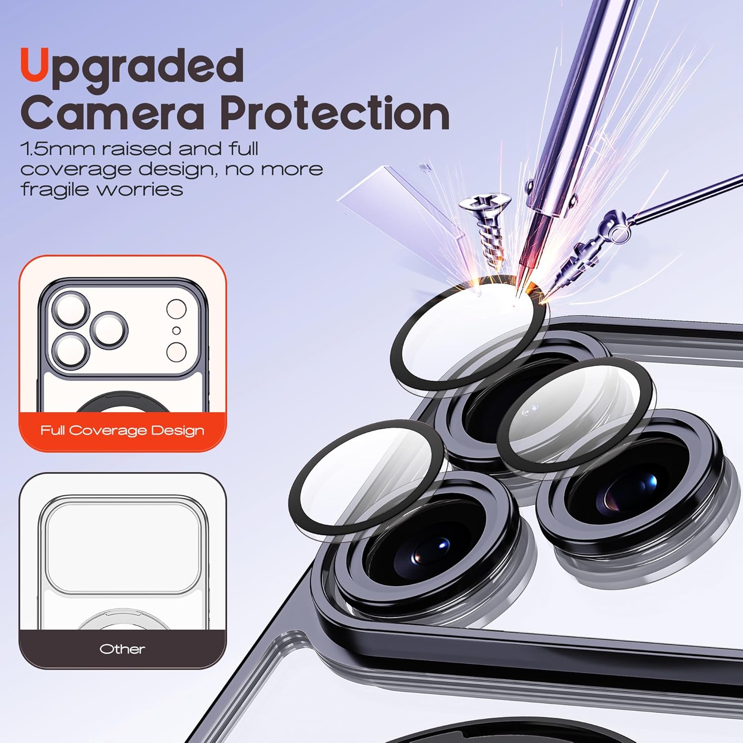 Compatible with iPhone 17 Pro Max Case with Magnetic Stand [Camera Len Protectors][Compatible with Mag-Safe] Clear Plating Phone Case for iPhone 17 Pro Max 6.9",Black