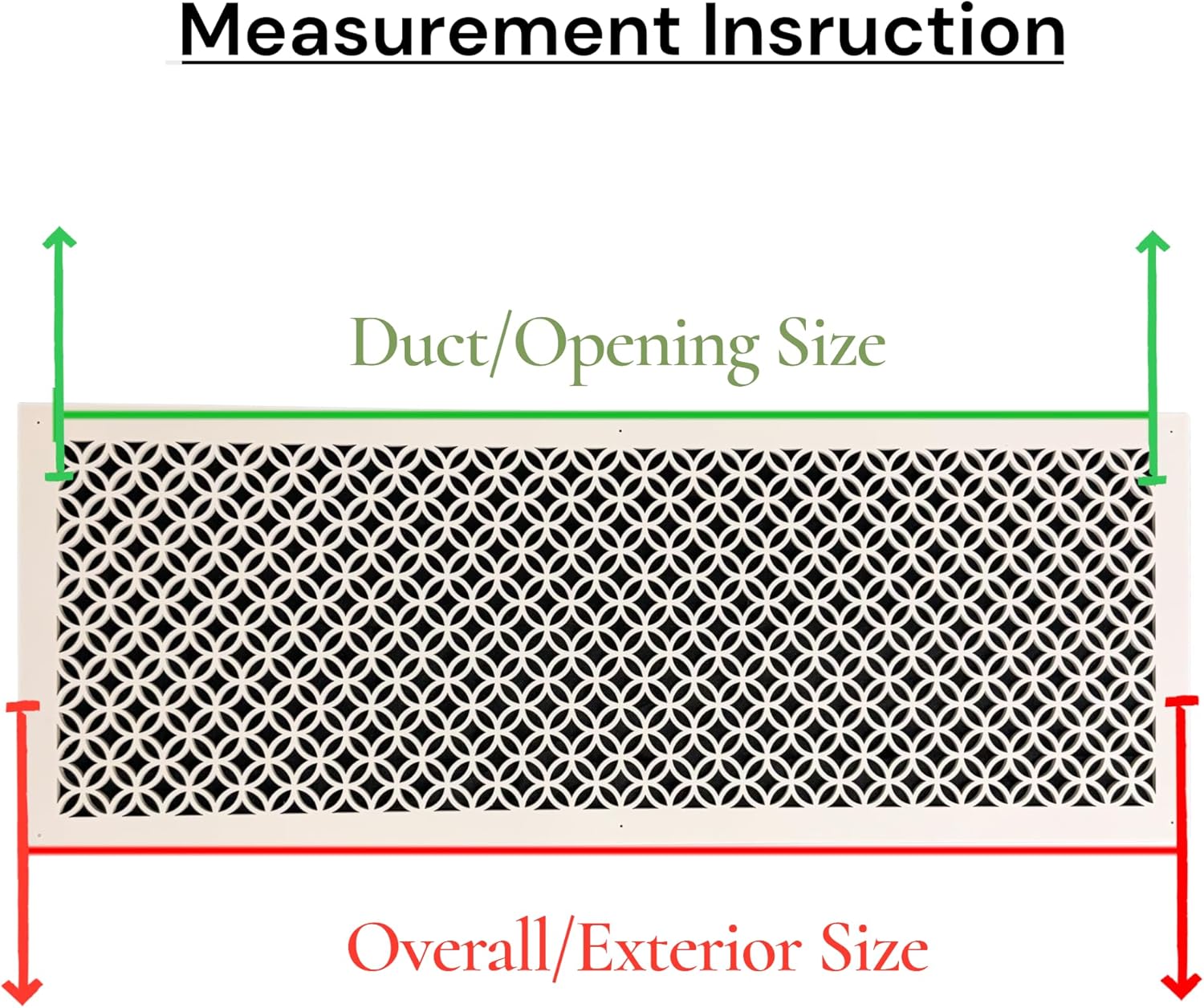 Vent Cover for walls and ceiling 1/4" Thick Primed white Custom Size Fan cover Wall Register Ceiling Register Air Return ventilation cover Style # 2 (30" x 6" Duct (32" x 8" Register))
