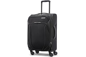 AMERICAN TOURISTER Burst 4 KIX 2.0 Softside Expandable Luggage, Black, 20 Spinner