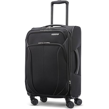 AMERICAN TOURISTER Burst 4 KIX 2.0 Softside Expandable Luggage, Black, 20 Spinner