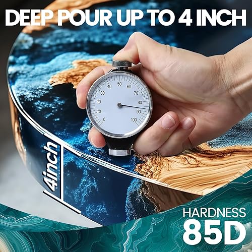 Miniatura 2 de Kit de resina epoxi de vertido profundo de 1.5 galones (21), resina epoxi súper transparente resistente a altas temperaturas de 2 a 4 pulgadas con