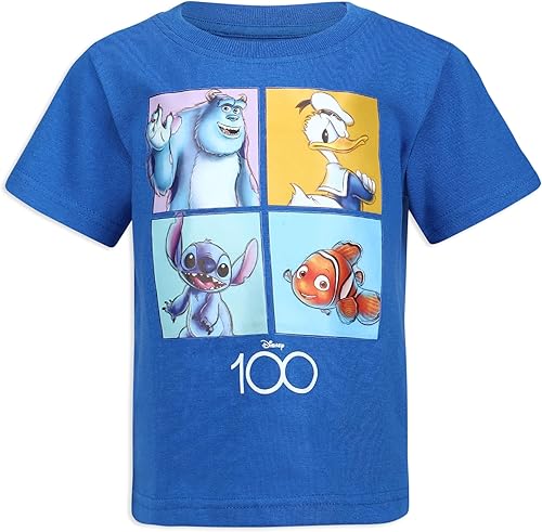 Miniatura 2 de Disney Paquete de 3 camisetas para niños pequeños y niños pequeños, azulgrisblanco
