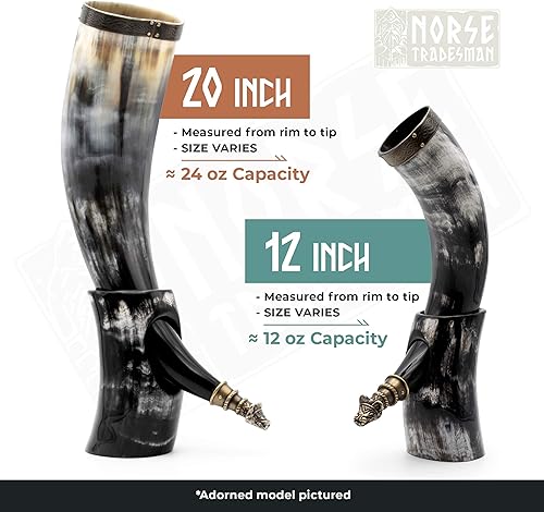 Miniatura 7 de Norse Tradesman - Qantsi, cuerno para beber, 20 pulgadas