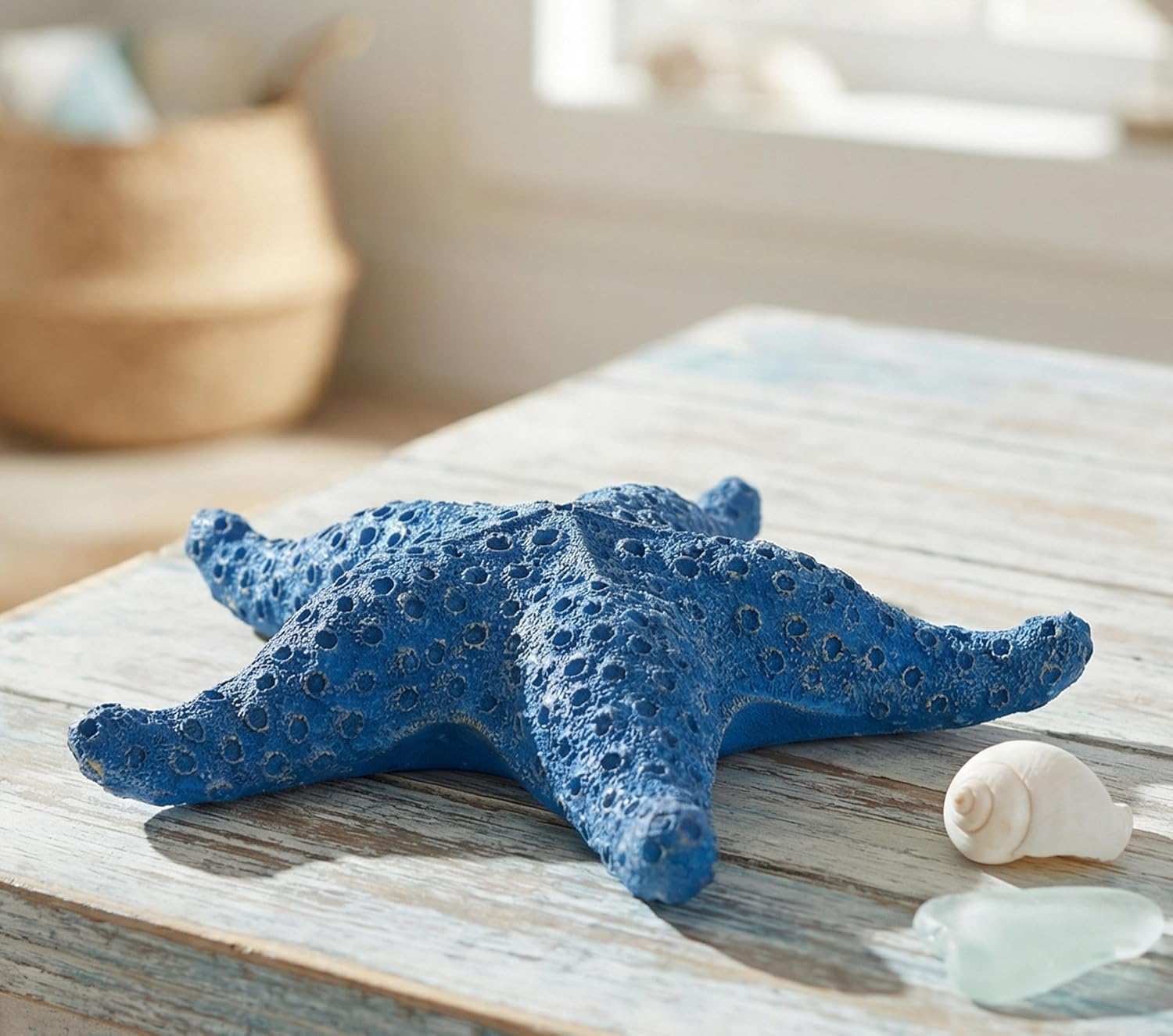 VVGIFTS Blue Ocean Beach Decoration Starfish Resin Wall Hanging Decoration (RoyalBlue)