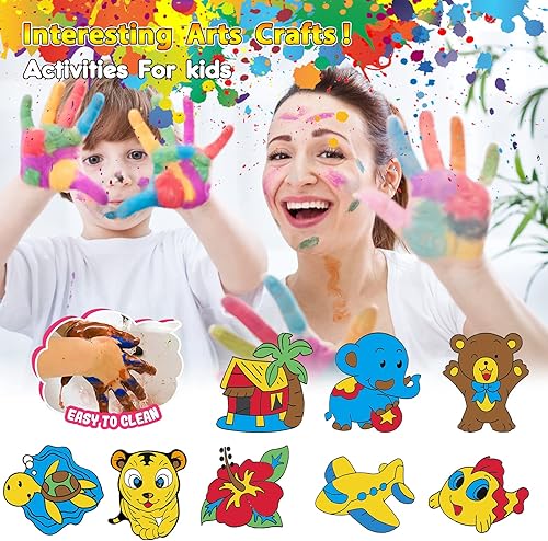 Miniatura 8 de Pintura artística para ventana, kit de 36 atrapasoles doble para niños, haz tu propio divertido juego de atrapasoles con ventosas para auto y