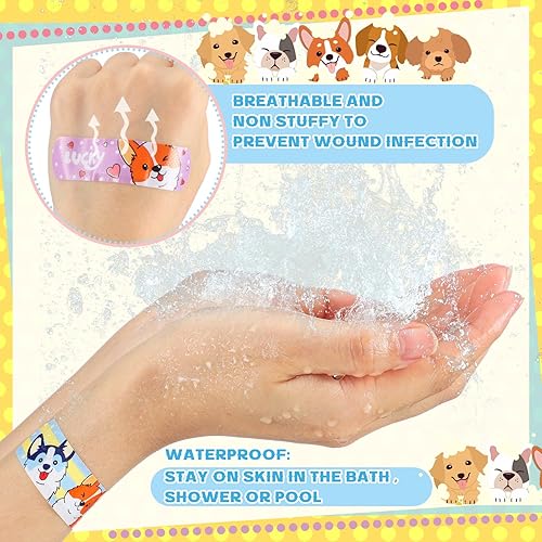 Vista 52 de Patelai 300 vendajes para niños, 10 estilos, adhesivos para niños, flexibles, coloridos, lindos vendajes de dibujos animados, impermeables