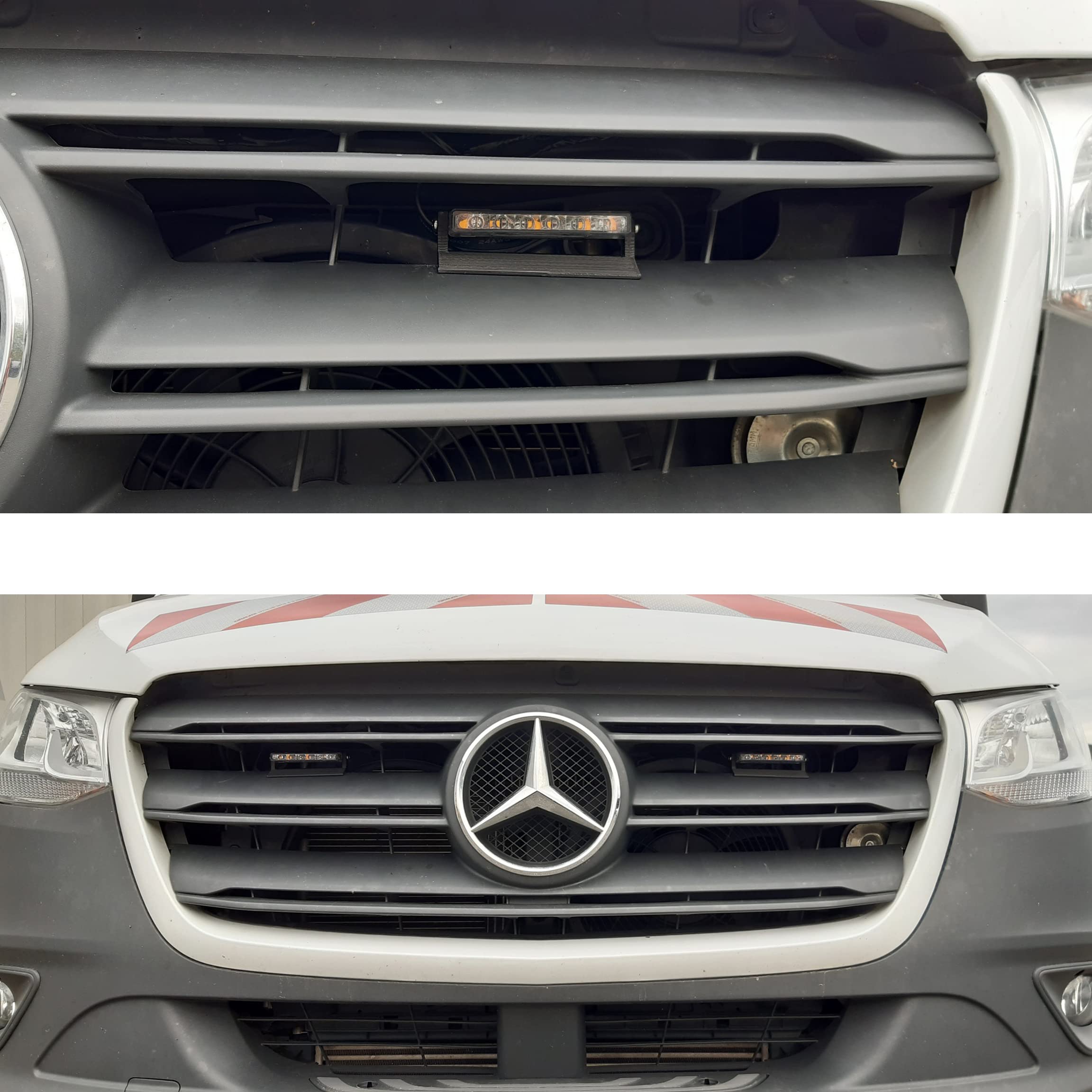 LED-MARTIN 2er NP6 Klemmhalter-Set für Sprinter W910 | hängende oder stehende Montage