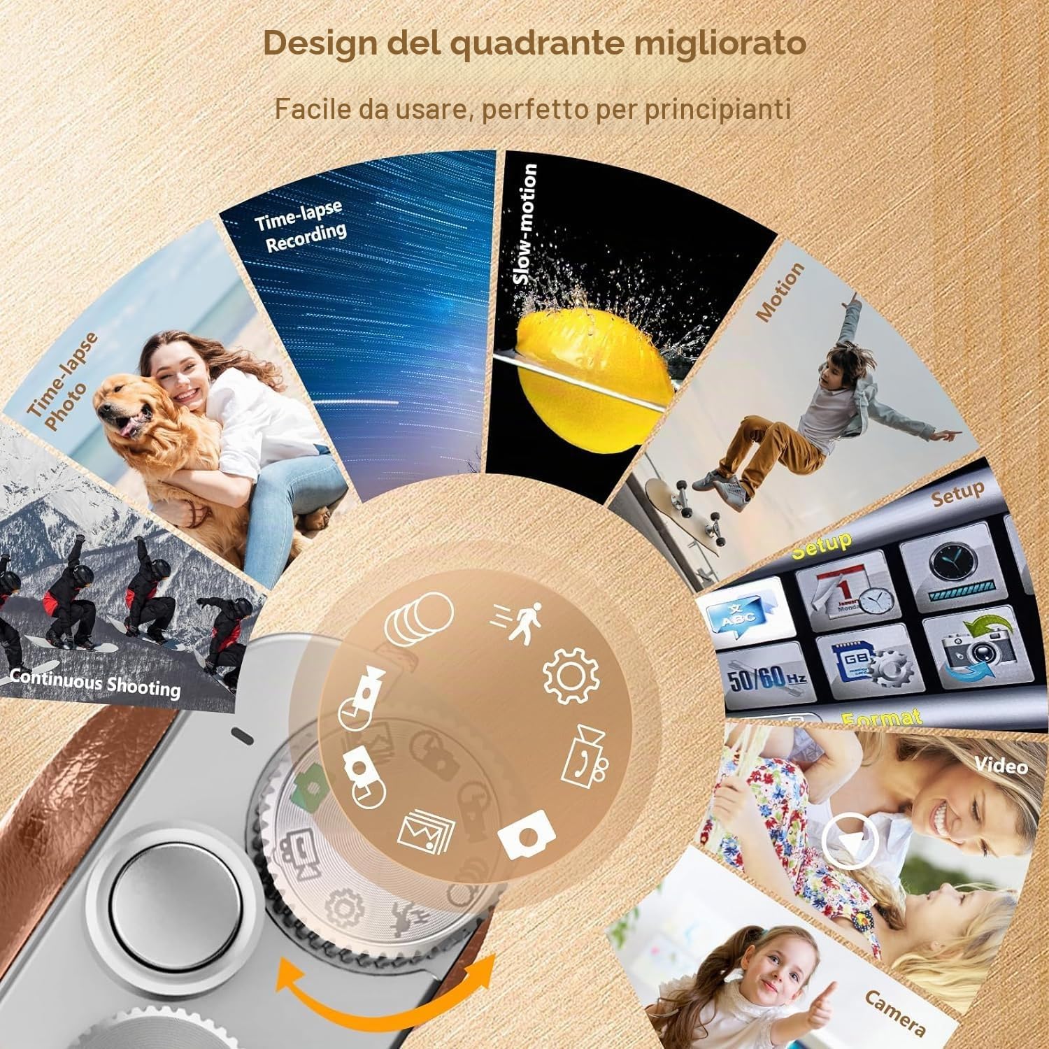 CAMKORY Macchina Fotografica Digitale 4K 48MP Autofocus Mirino Ottico Fotocamera Digitale Compatta Zoom 16x Facile da Usare Flash 2 Batteria Ricaricabile per Principiante