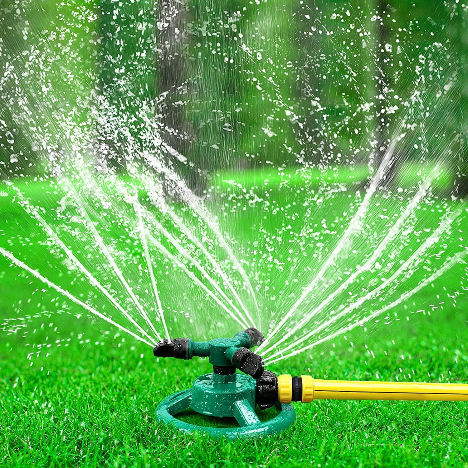 PRUTHA® Automatic 360 ° Rotating 3 Adjustable Arm Lawn Water Sprinkler for Watering Garden Plants/Pipe Hose Irrigation Water Sprinkler,Garden Irrigation Sprinklers for Plant,Kids Playing(Pack of 1) (B0CG1GLYYX) Amazon Price History, Amazon Price Tracker