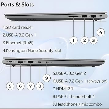 Lenovo 16 FHD Business and Student Laptop Computer, Lifetime Office 365, 13th Gen Intel 14-Core i7-13700H, 8GB DDR5 RAM, 512GB PCIe SSD, WiFi, Fingerprint Reader, Thunderbolt 4, Windows 11 Pro, Gray