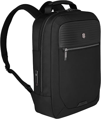 VICTORINOX Mythic Backpack Backpack Laptop Sleeve 11 Inch Tablet Sleeve with Travel Pouch for Name Engraving Leather Business Premium Specifications Black