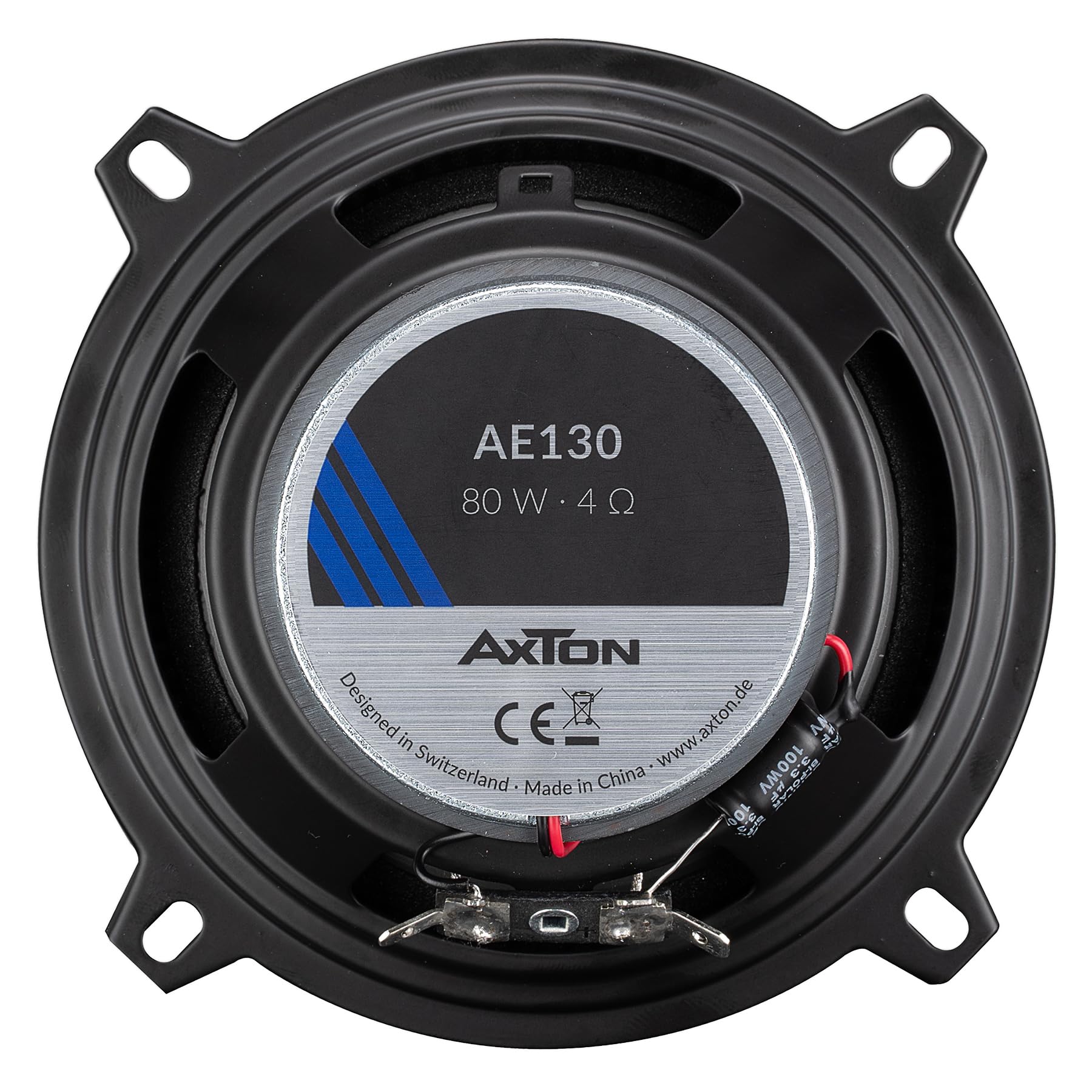 AE130 - Sistema coassiale a 2 Vie da 13 cm (5"), Altoparlanti per Auto Anteriori o Posteriori, Sistema Audio da 80 Watt, Adatto Anche per Camper, 1 Coppia