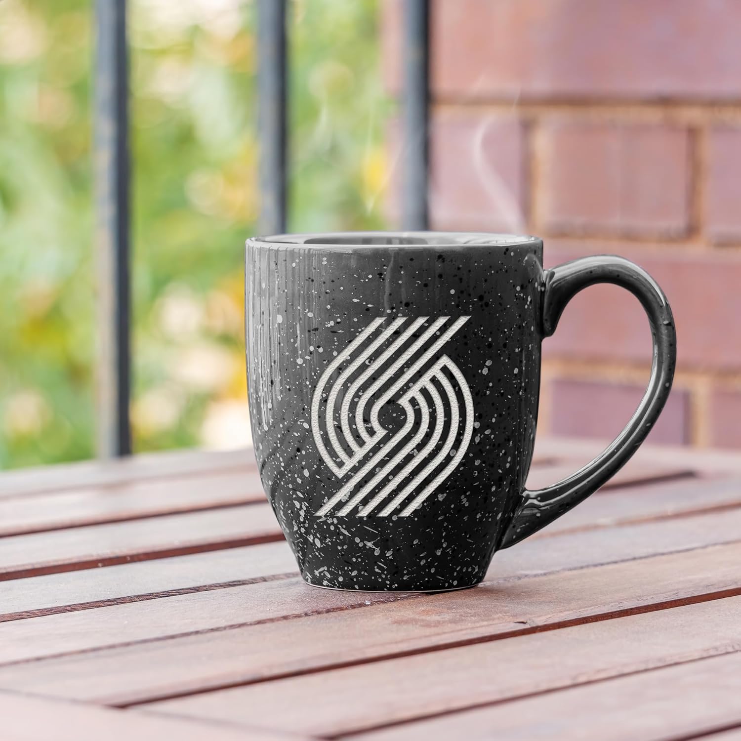 NBA Basketball Alternate 16 oz Team Color Laser Engraved Speckled Ceramic Coffee Mug - Image 3