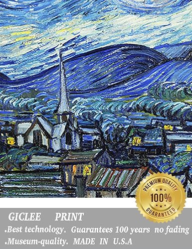 Miniatura 8 de Eliteart -- Noche estrellada de Vincent Van Gogh Pintura al óleo Reproducción Giclée Arte de pared