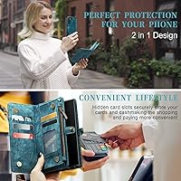 Vista 5 de Asuwish Funda de teléfono para Samsung Galaxy Note 10 Glaxay Note10 5G con cremallera, funda desmontable con protector de pantalla de vidrio