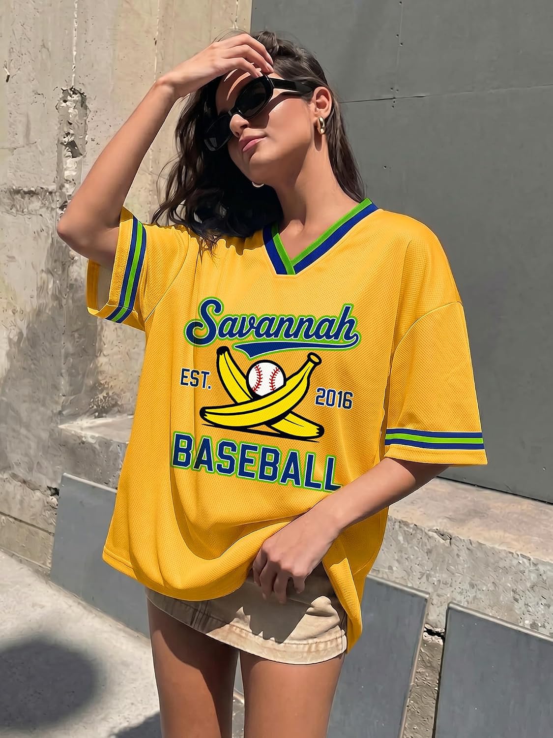 Baseball Jersey Shirts for Women Game Day Team Fan Graphic Tees Oversized Quick-Dry Ballgame T Shirt