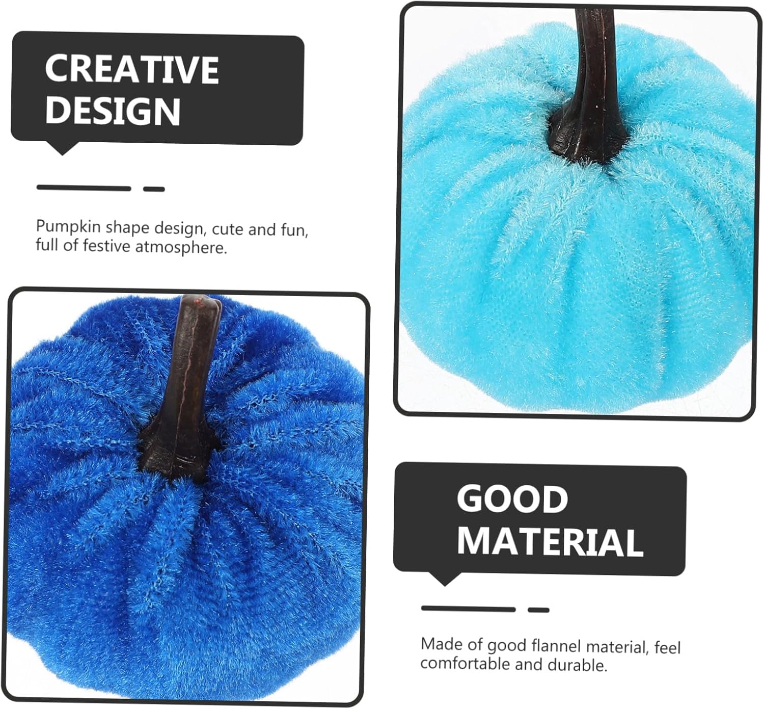 Gatuida 48個 彩色南瓜装飾 ハロウィン用ホリデーサプライ 白 ブルー 天ブル