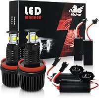 WinPower H8 LED Angel Eyes Autó Fényszóró Izzó 40W 6000K Xenon Fehér CanBus Hibamentes Pozíciófény 2 Darab 1