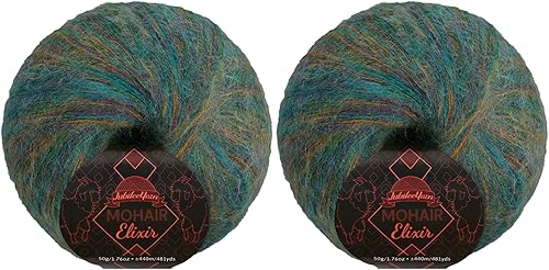 Vista 92 de JubileeYarn Mohair Elixir Yarn - 50 g/madeja Lana mezcla para bebé - Mimosa - 2 madejas 04 Mimosa