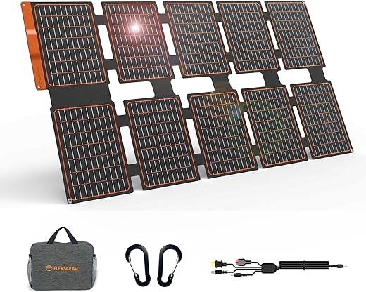 FlexSolar 100W Portable Solar Panels — NEVER Be Powerless Again