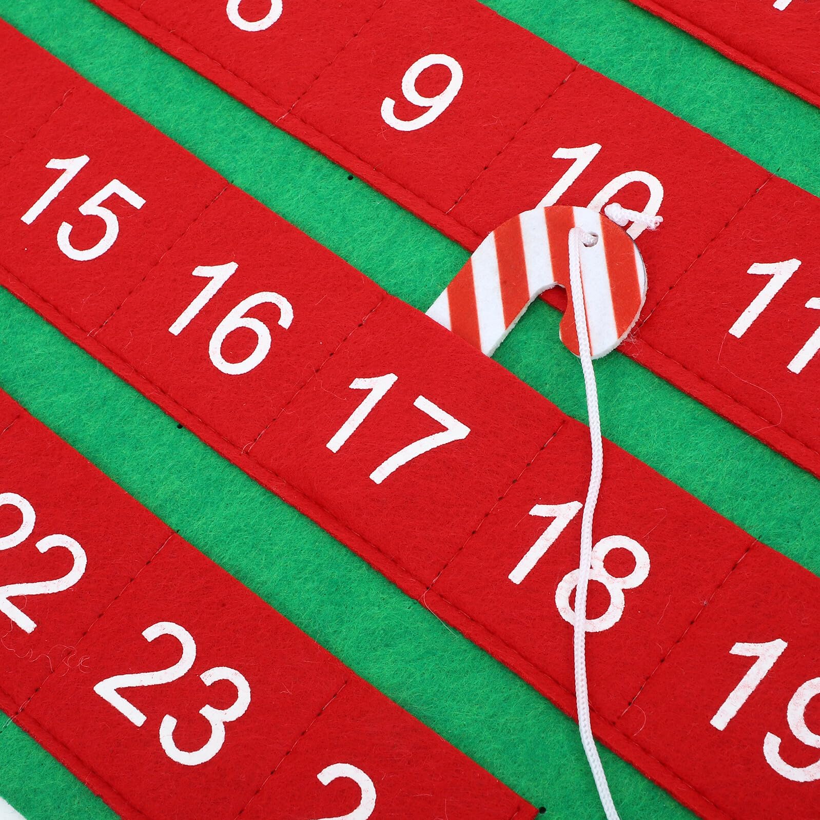 BESPORTBLE Weihnachts Countdown Kalender zum Aufhängen Adventskalender aus Filz mit Taschen für Tür oder Wand Dekorativer Weihnachtskalender für Familienfeiern