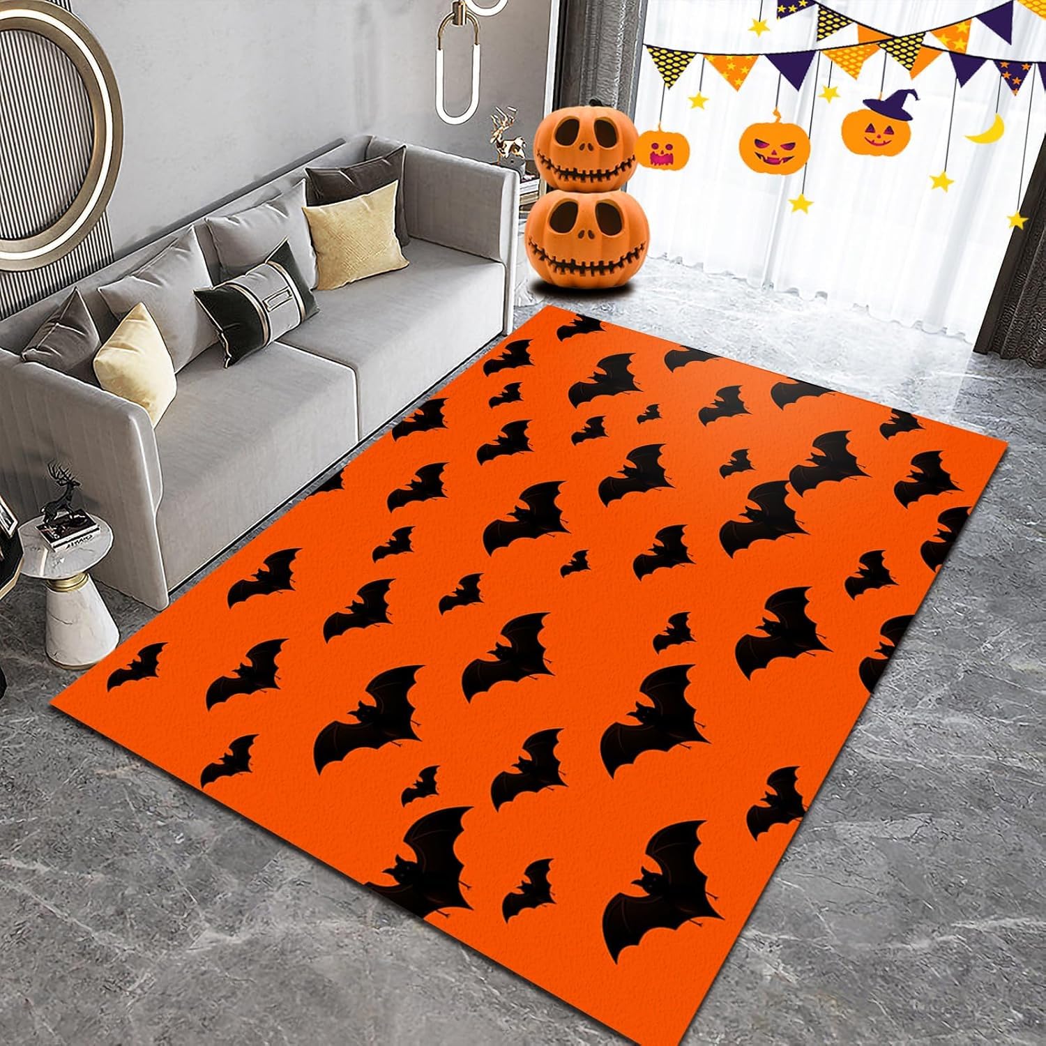 Tapis antidérapant Halloween grand format pour sécuriser la chambre des enfants