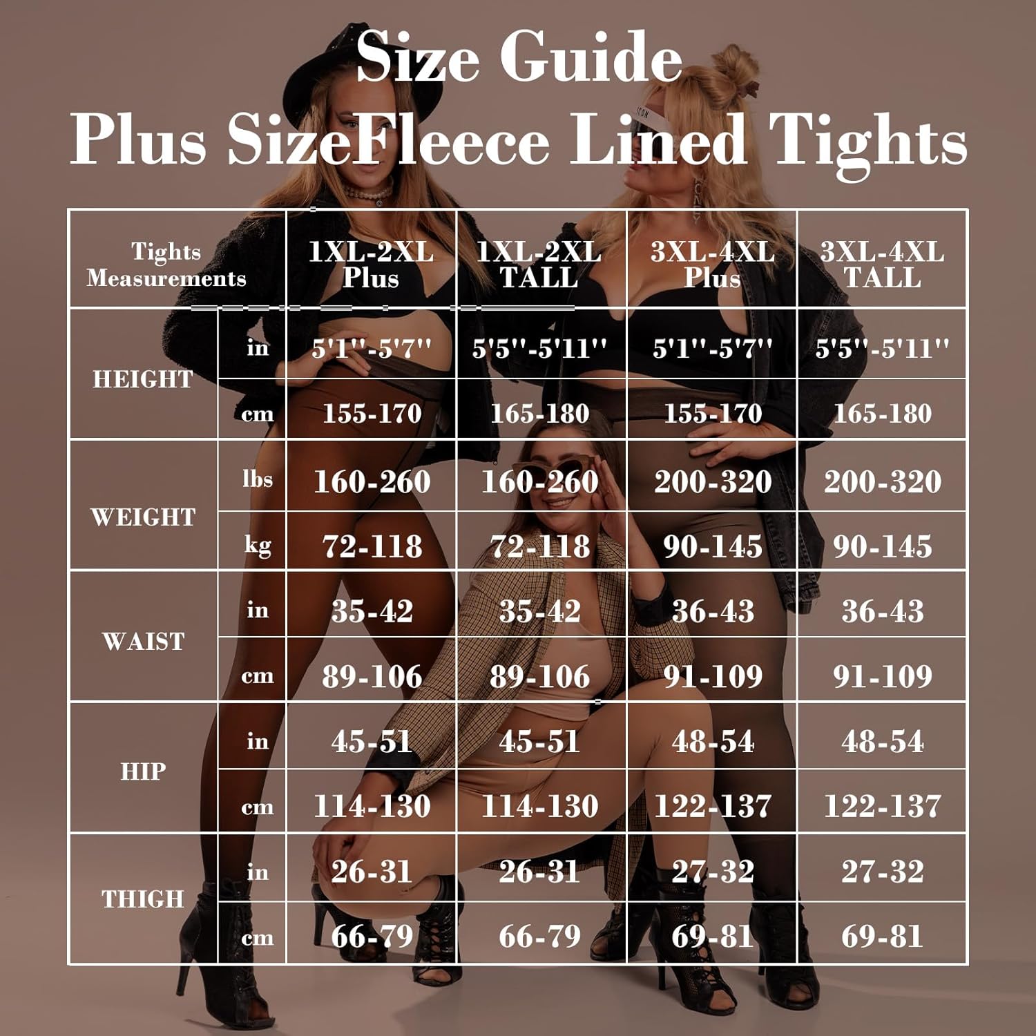 DancMolly Fleece Lined Tights Women Plus Size Fake Translucent Warm Thick Thermal Legging High Waisted Winter Sheer Pantyhose - Image 5